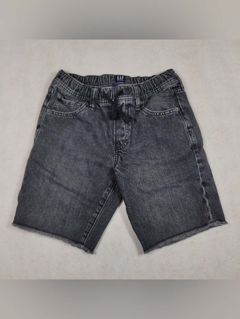 Gap Denim Kids Slim Pull-On Drawstring Black Denim Girls Shorts Sz XL 12